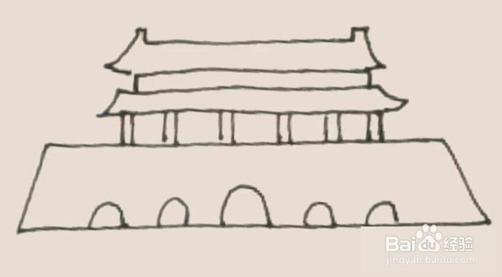 天安门简笔画