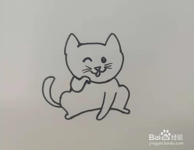 简笔画小猫怎么画