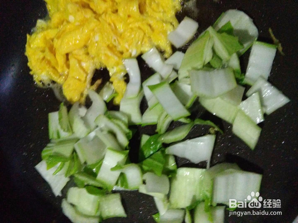 青菜炒鸡蛋的做法