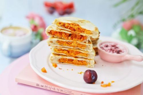 辣条肉松车轮饼