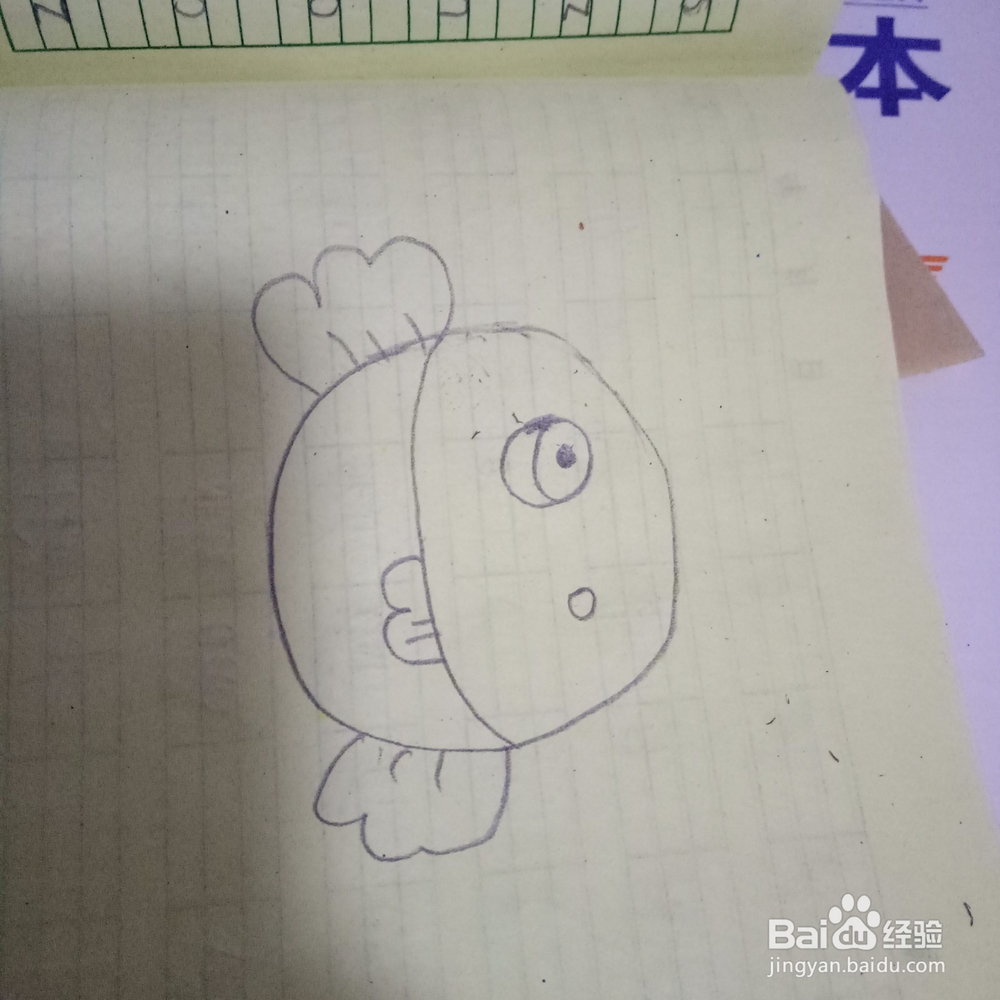 怎样画小胖鱼简笔画