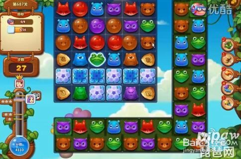 开心消消乐687关通关技巧
