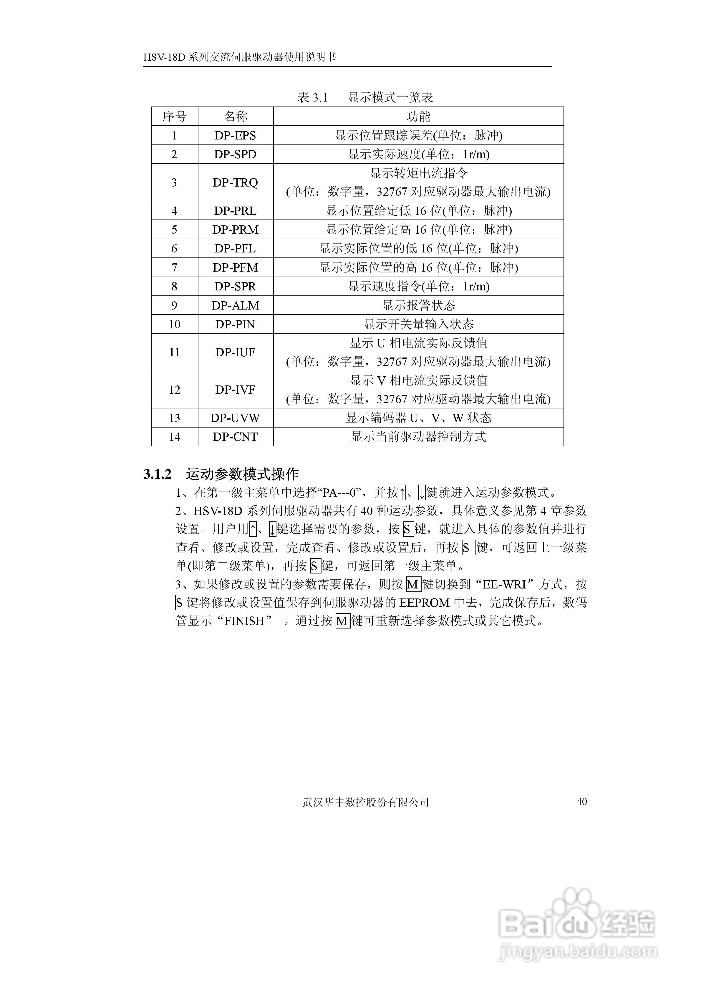 华中数控HVS-18D系列交流伺服驱动器使用说明书:[5]