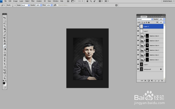 如何用ps处理损坏的照片？