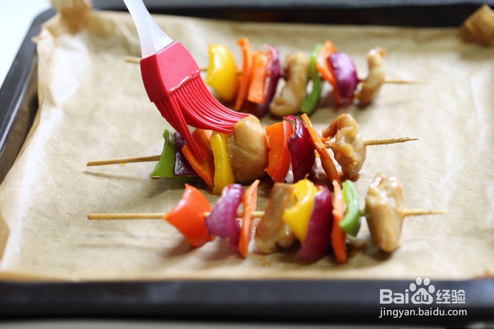 美味柠香鸡肉串