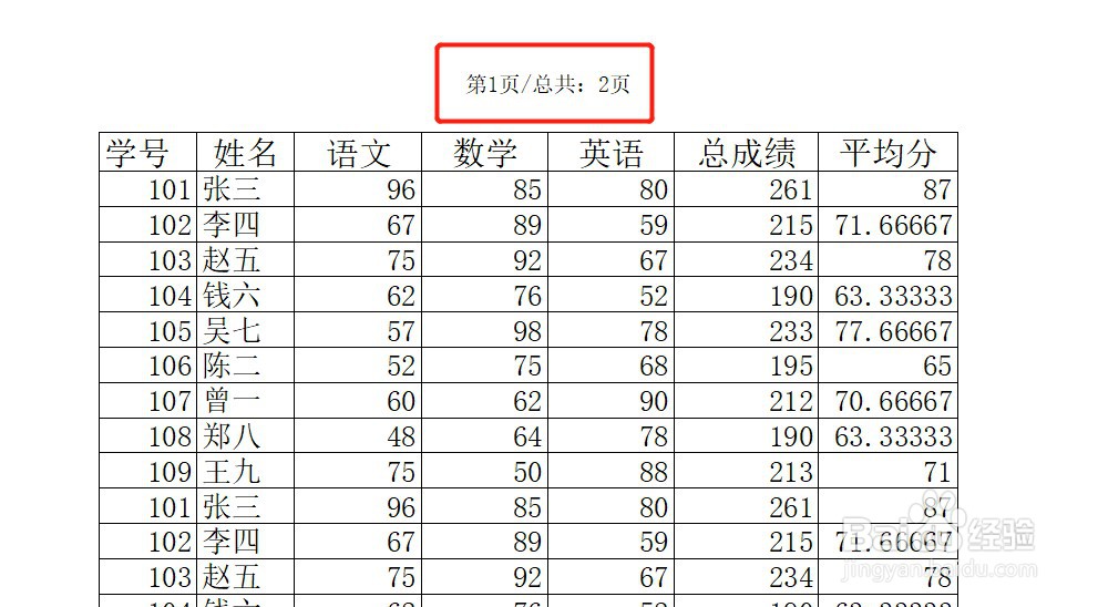 <b>怎么设置Excel页眉中间显示第几页/总共：几页</b>