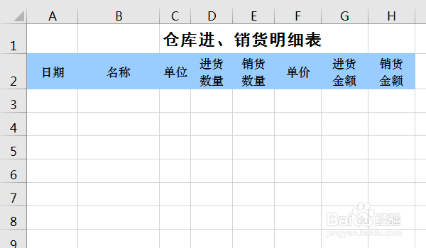 用excel制作公司常用表格：库存表