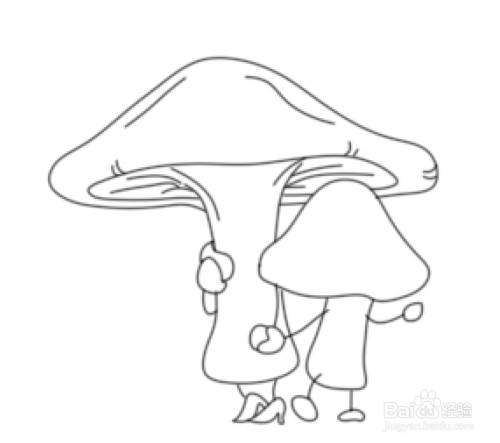 简笔画--如何画避雨的蘑菇