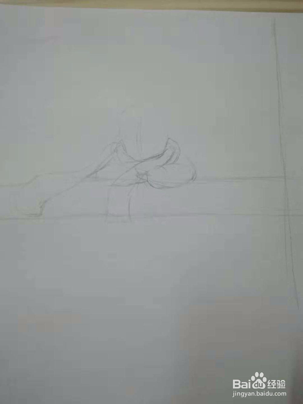 《趴在窗台上的少女》漫画人物手绘线稿教程