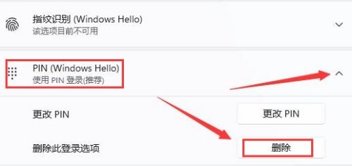 Windows11怎么删除PIN码