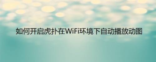 如何开启虎扑在WiFi环境下自动播放动图