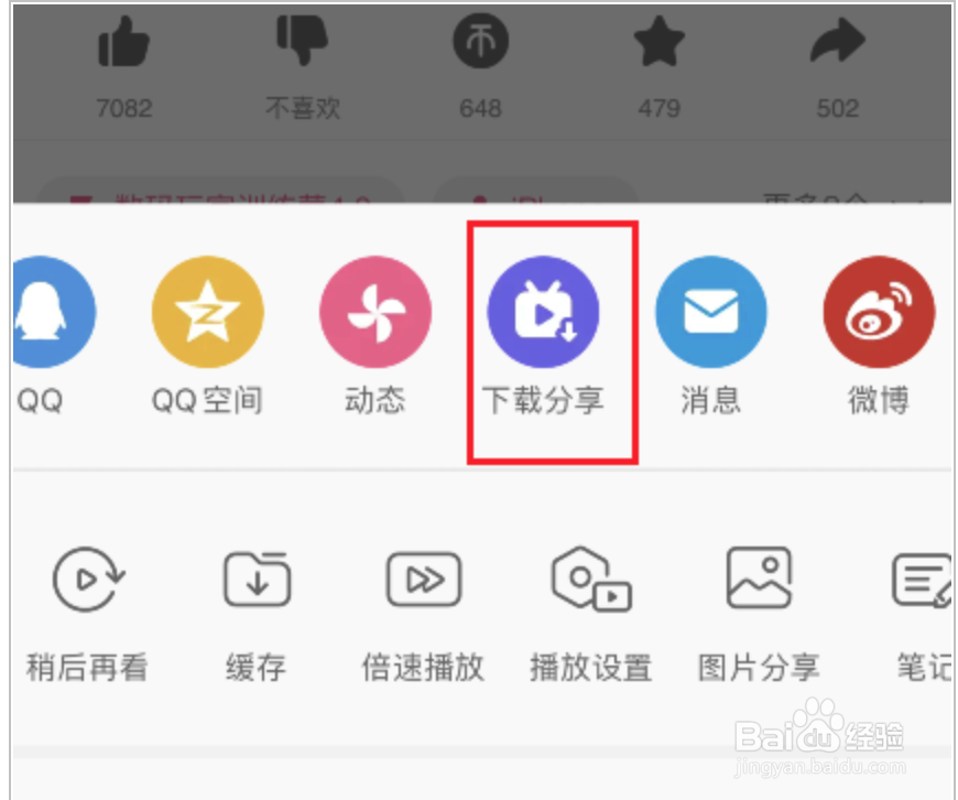 哔哩哔哩如何使用下载分享功能