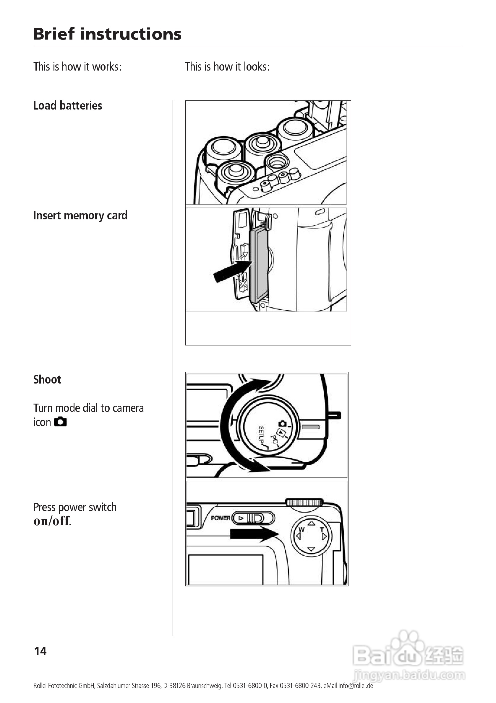 Rollei d41 com型数码相机说明书:[2]