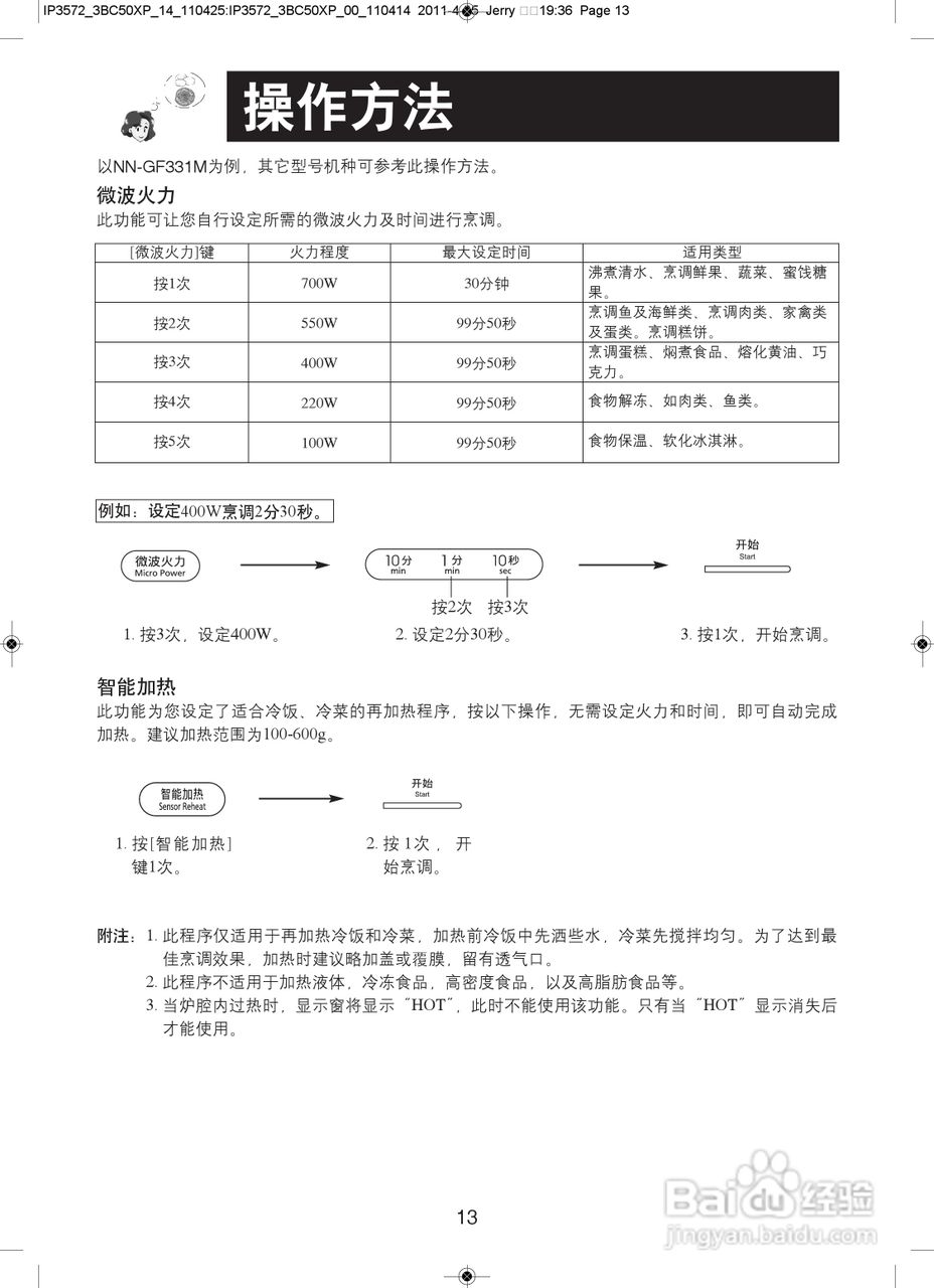 松下NN-GF351H微波炉使用说明书:[2]