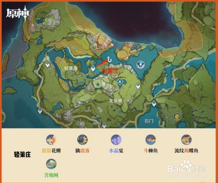 原神2.1钓鱼点位置大全