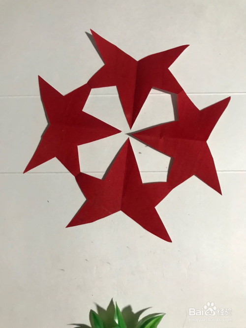 怎样剪一副四方连续五星花团花图案