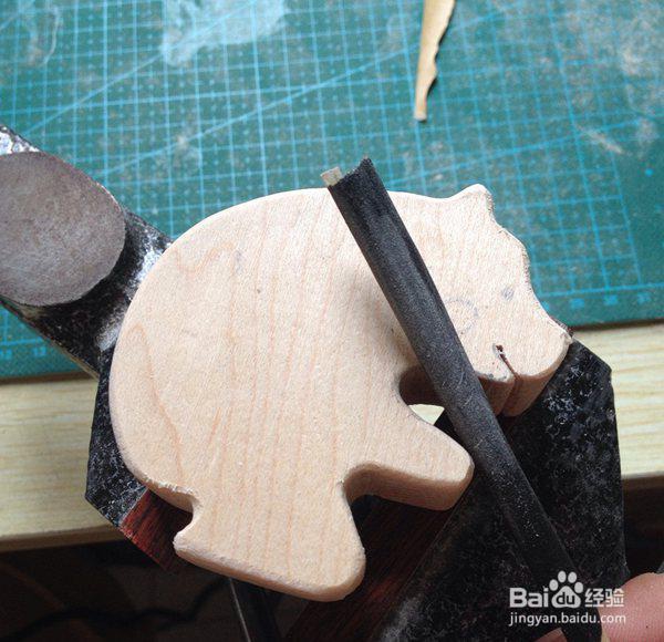 木头diy小熊玩具车