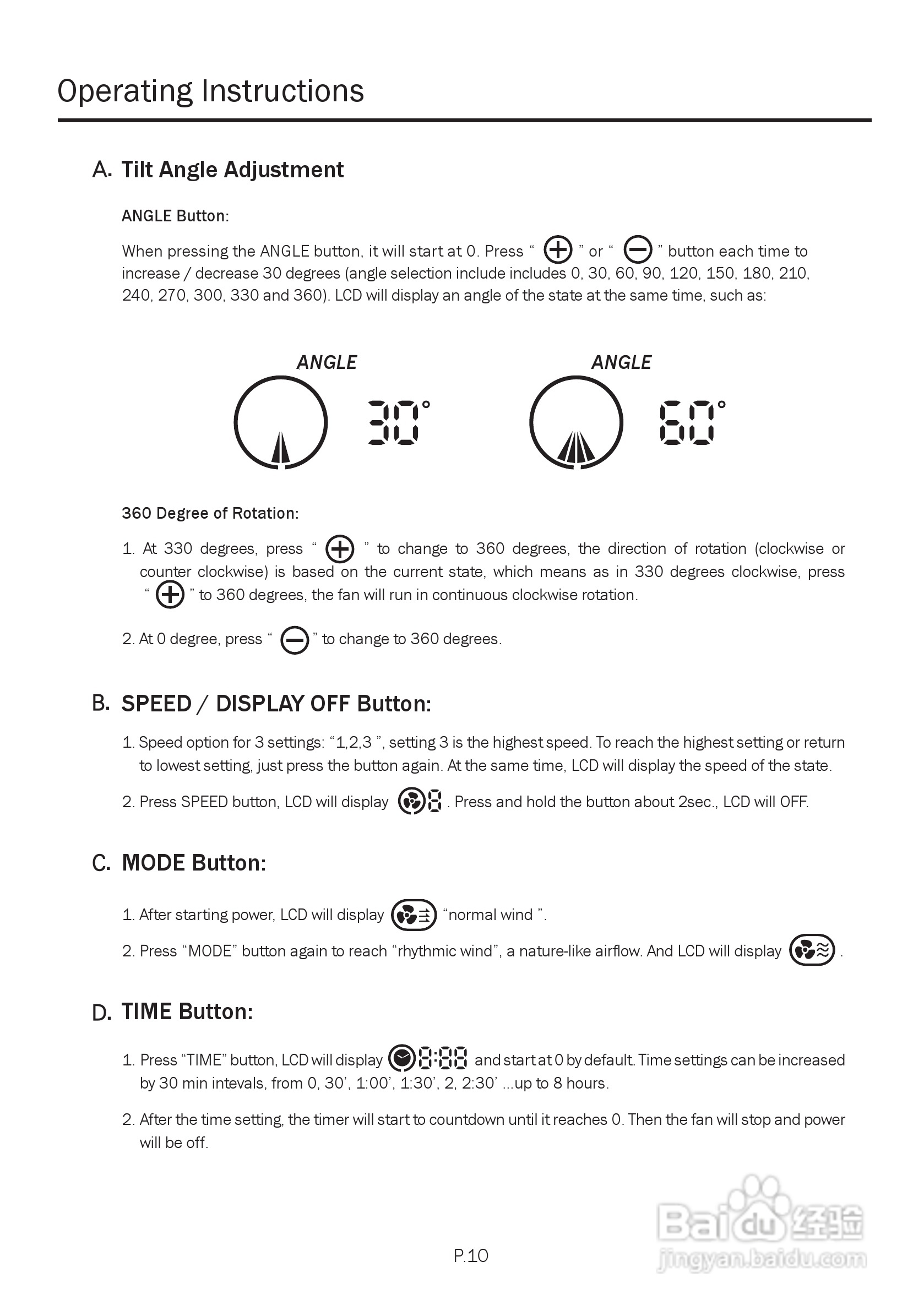 德国宝EF-360F环回送风电风扇使用说明书:[1]