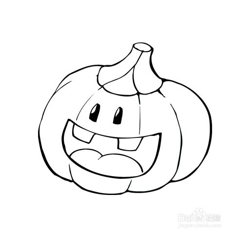 简笔画-如何画南瓜的简笔画