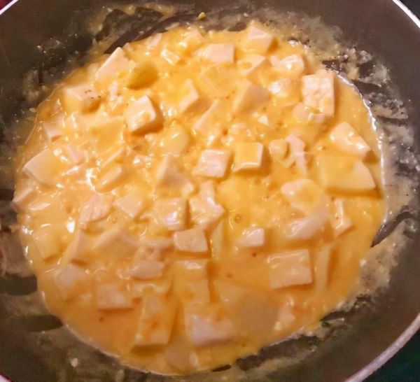 虾仁豌豆蟹黄豆腐