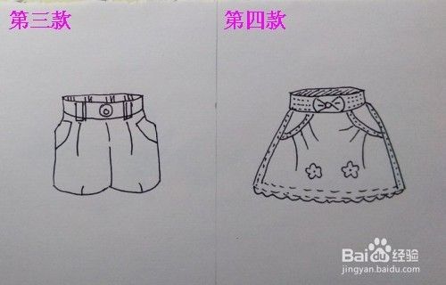 裙子画法教程 怎么画裙子 画短裙的方法 步骤 百度经验