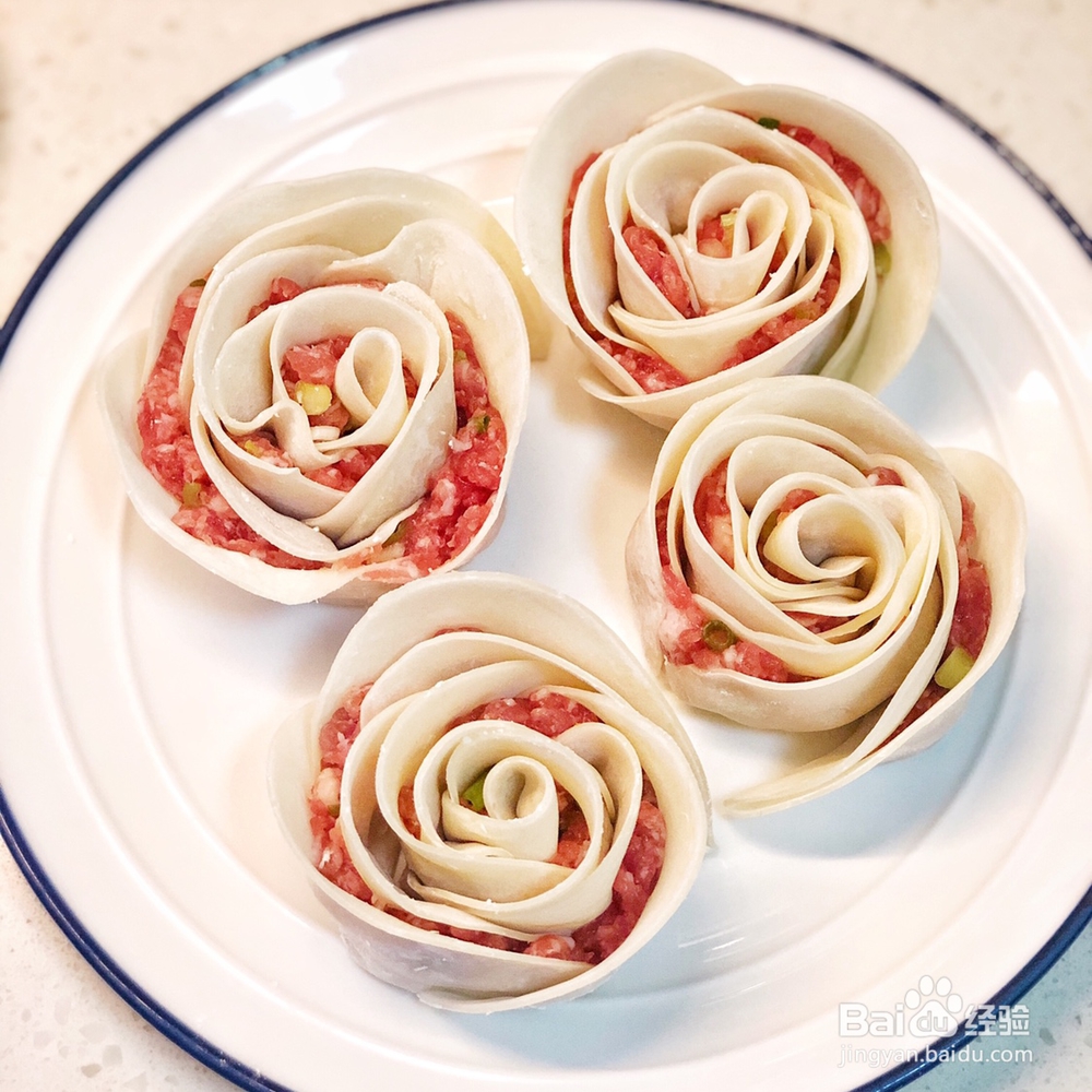 爽脆可口的玫瑰花饺子