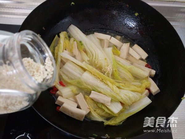 娃娃菜炒豆腐