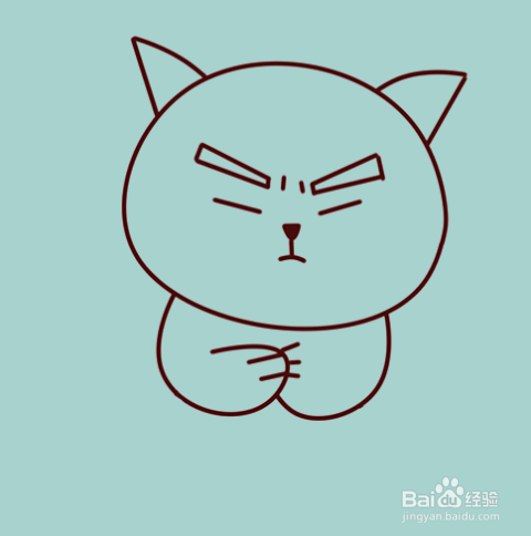 如何手工画猫的简笔画？