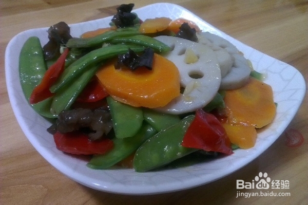 荷塘小炒的做法，清新可口