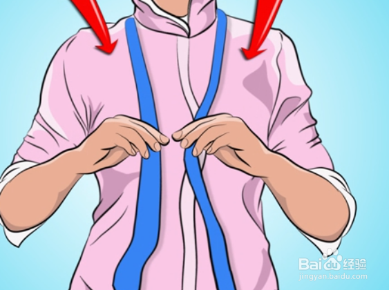 怎么如何打窄领带（四手结）？？