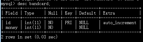 数据库的常见命令