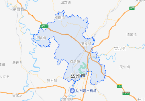 四川达州市通川有哪些乡镇