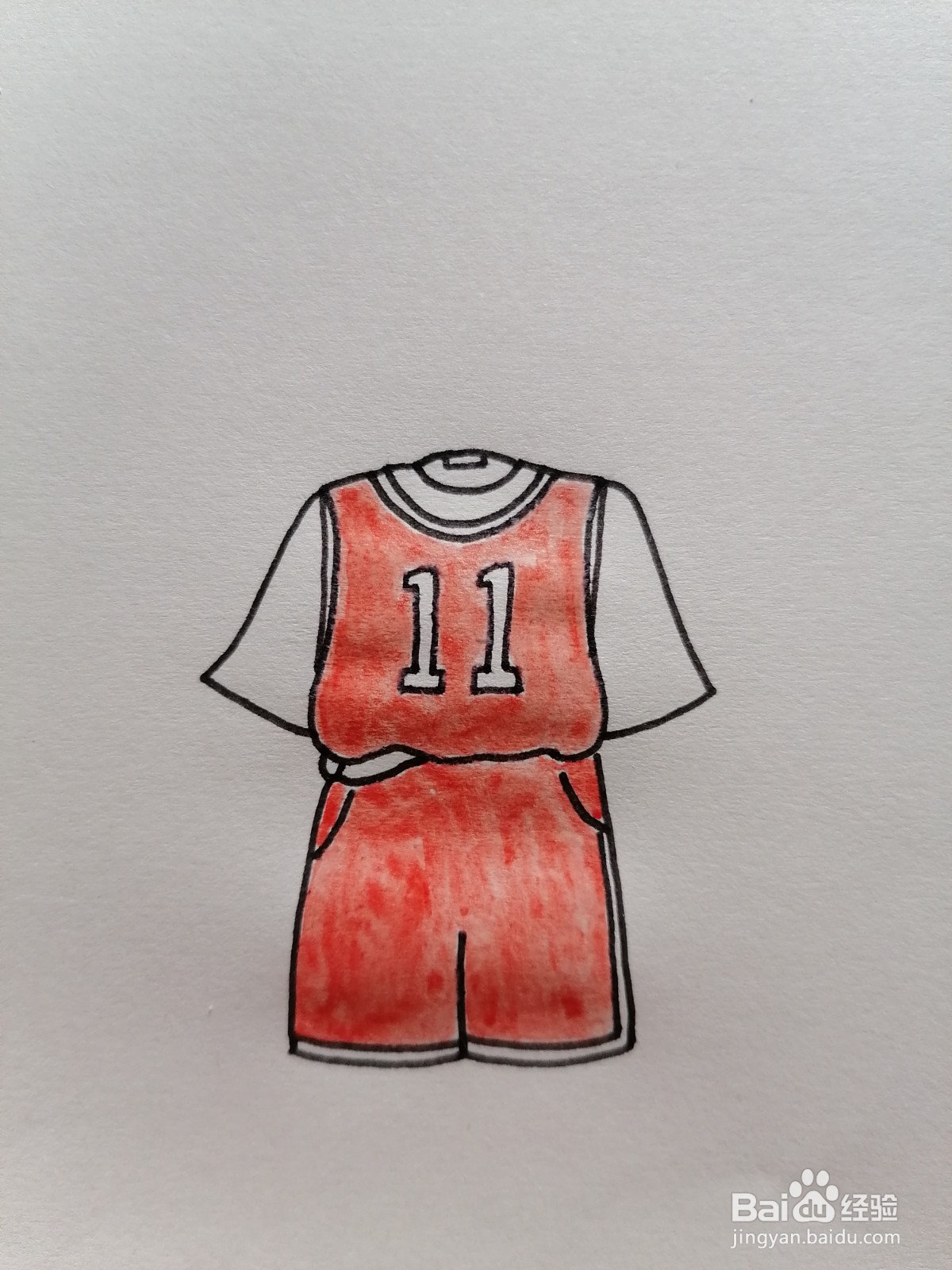 篮球服儿童简笔画图片