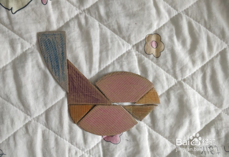 白鹭幼鸟用蛋形九巧板怎么拼