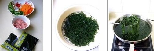 肉丝凉拌海带面的做法