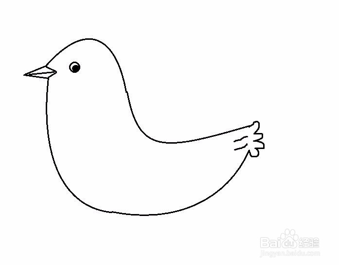 小鸡的简笔画画法