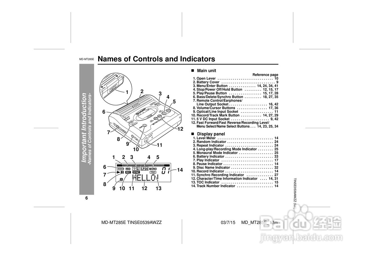 夏普MD-MT285E数码影音使用说明书:[1]