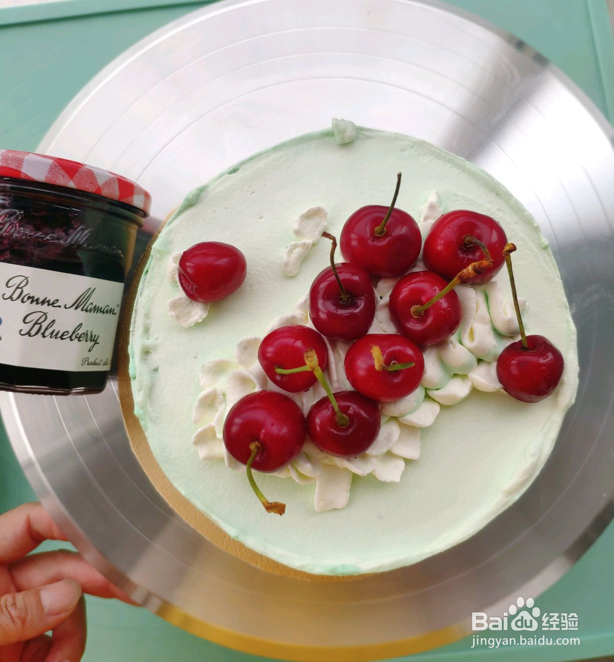 蓝莓抹茶蛋糕的做法