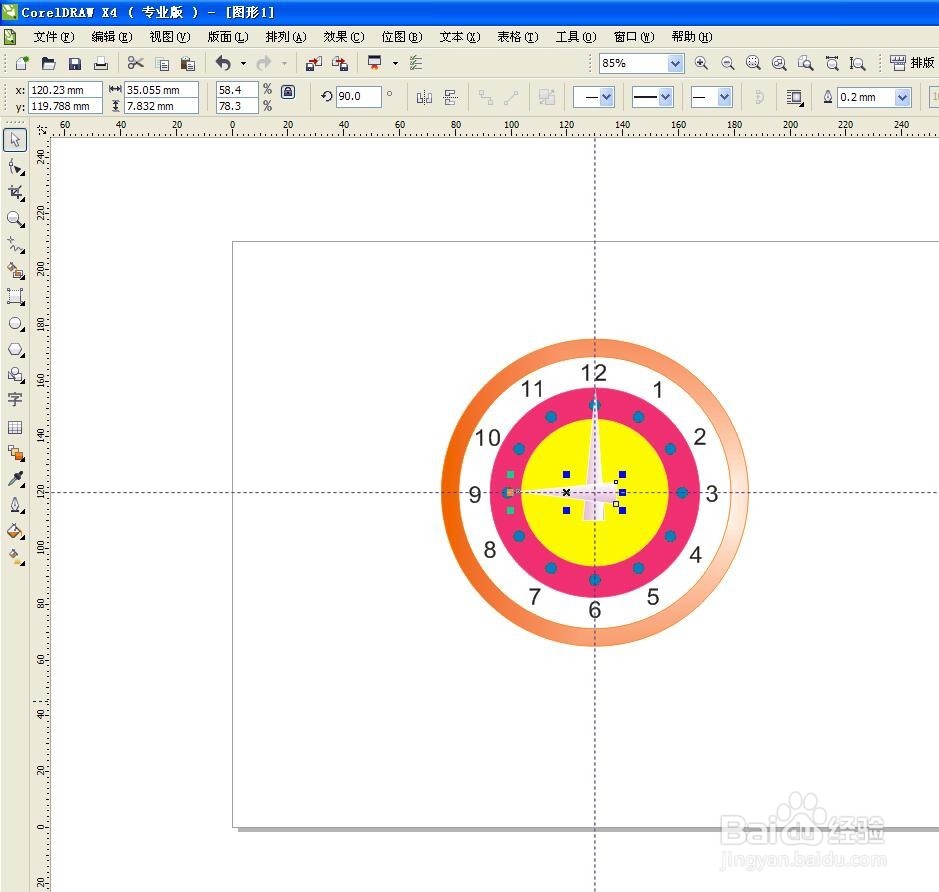 用CorelDRAW怎么绘制卡通圆表