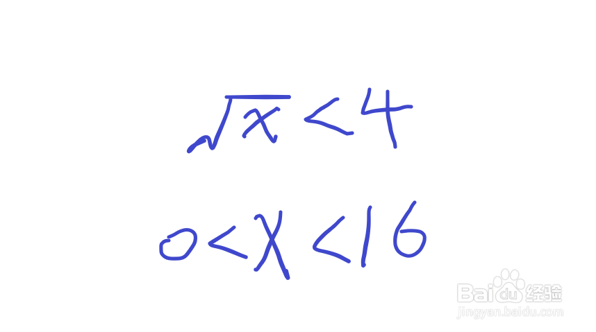 根号x小于4怎么解
