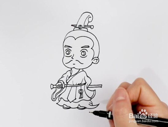屈原的简笔画怎么画