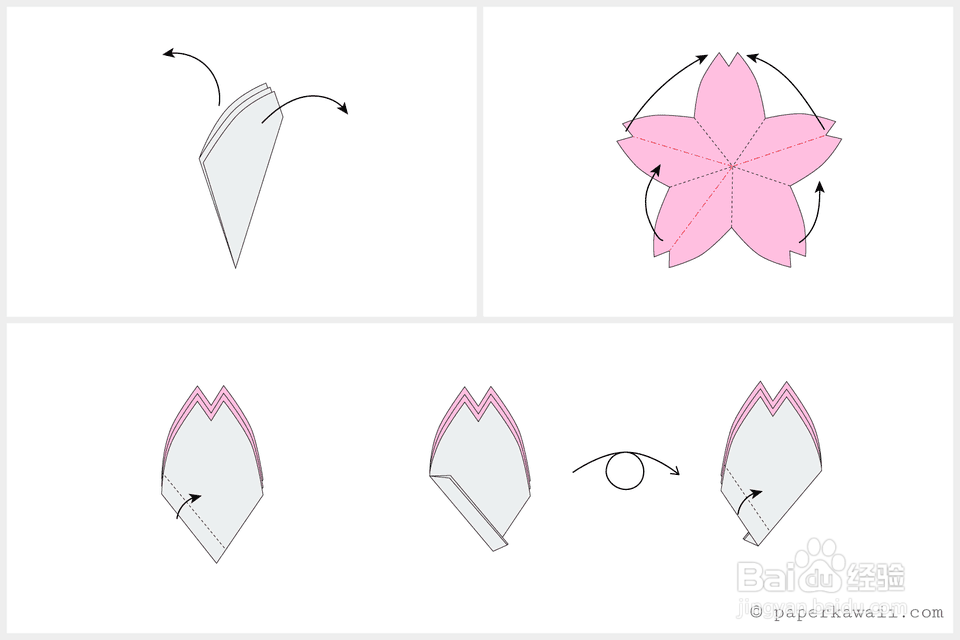 如何制作折纸樱花