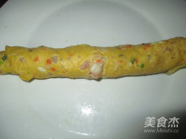 虾仁鸡蛋卷的做法