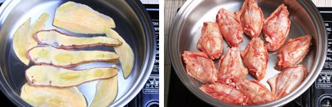 烤红薯鸡翅的做法