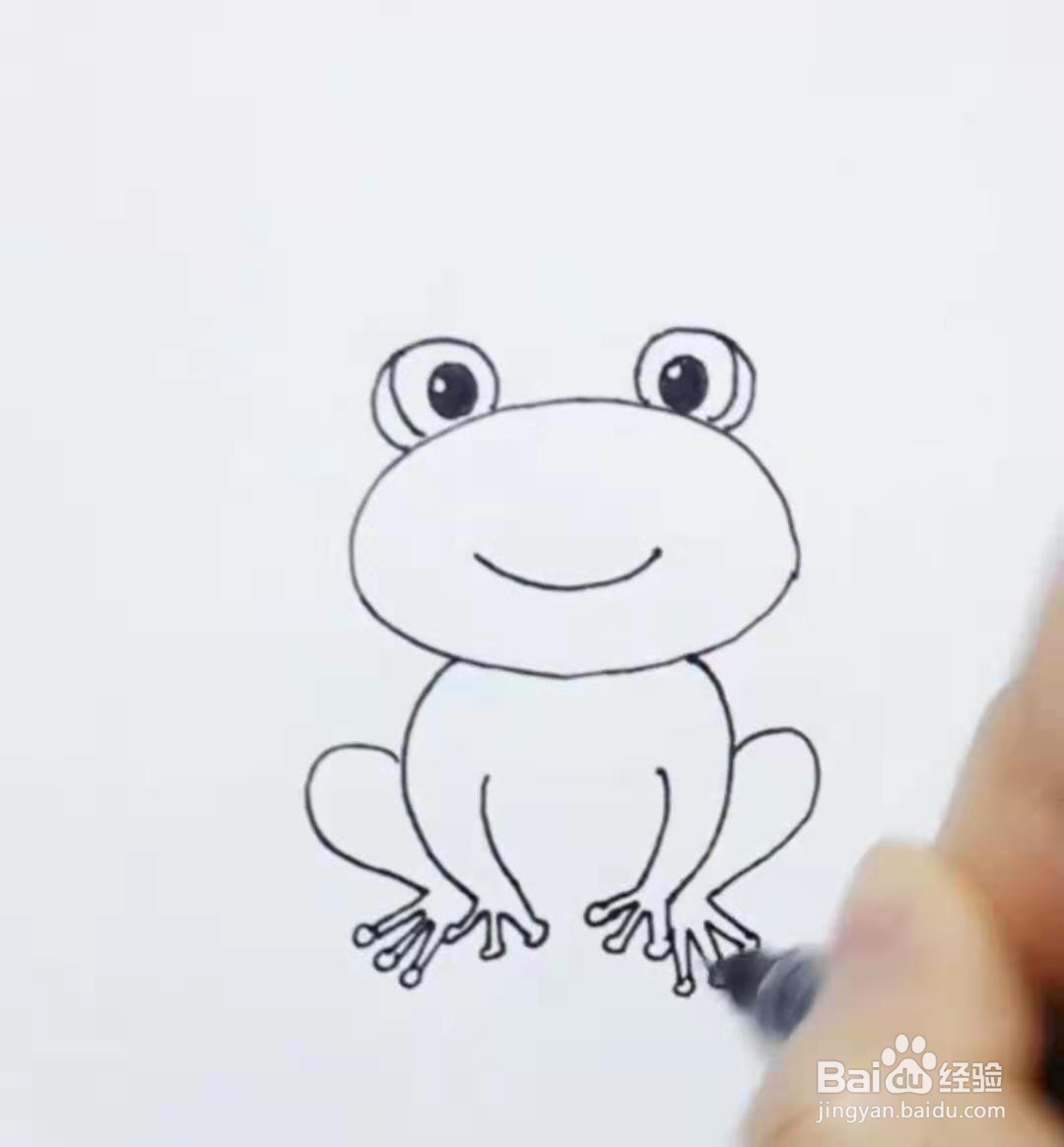 卡通青蛙怎么画