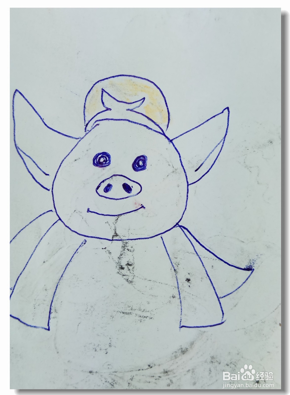 这样画简笔画“猪八戒来了”？