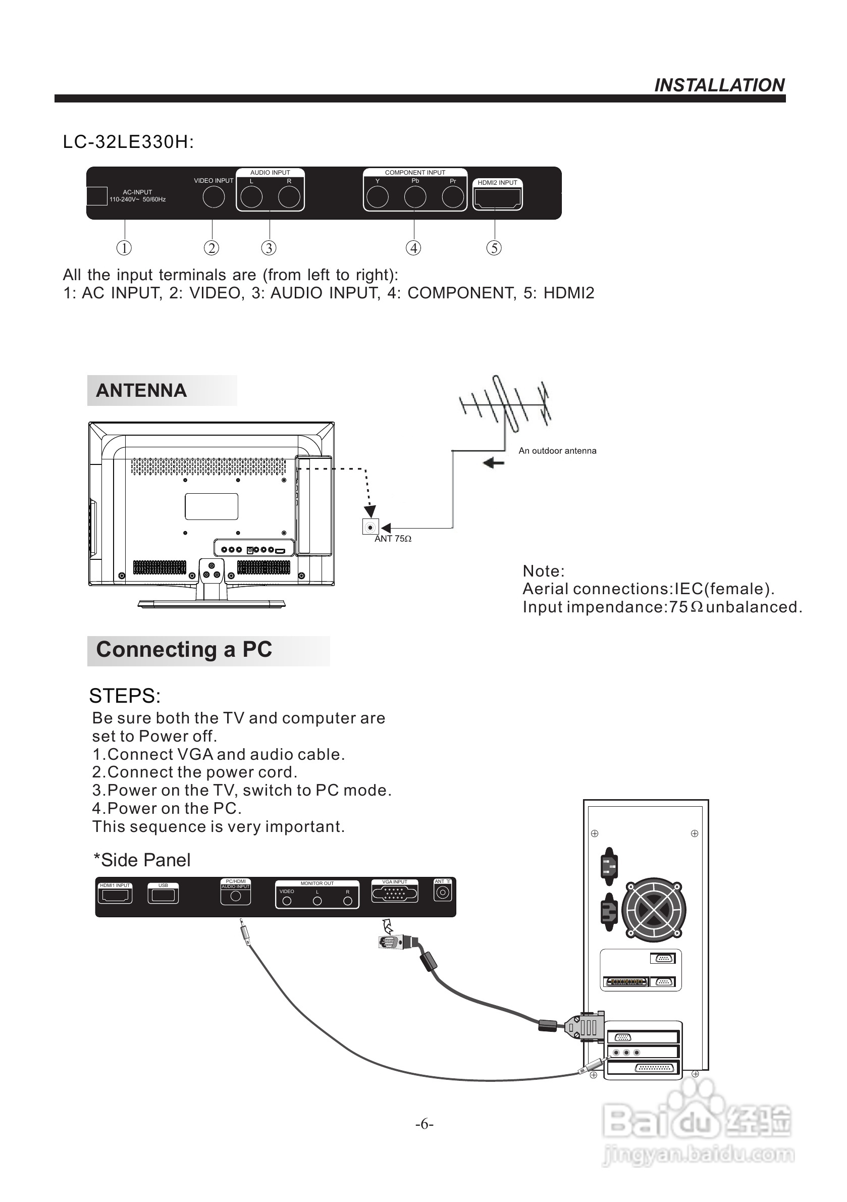 声宝LC-32LE330H型液晶电视机说明书:[3]