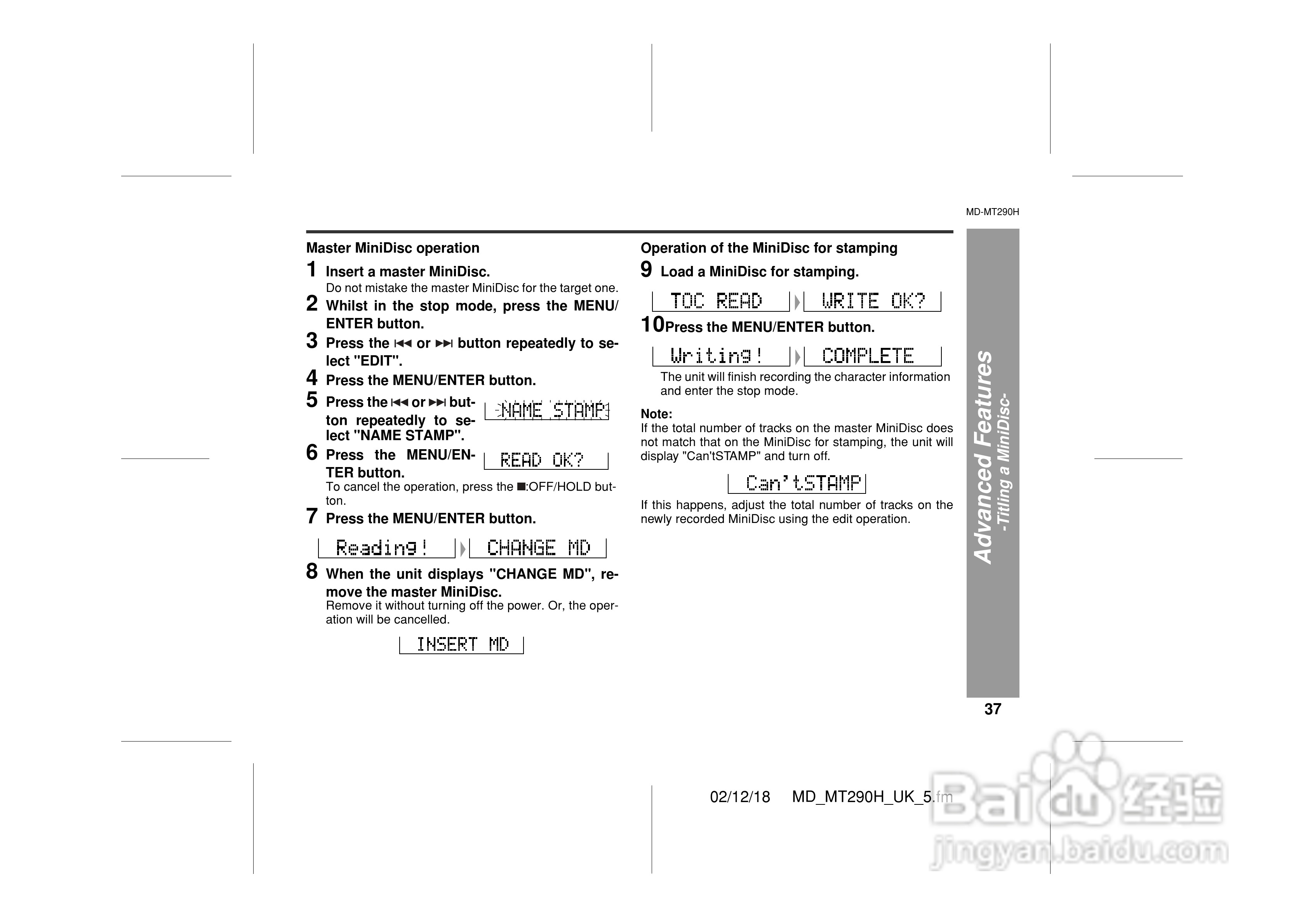 夏普MD-MT290H数码影音使用说明书:[4]