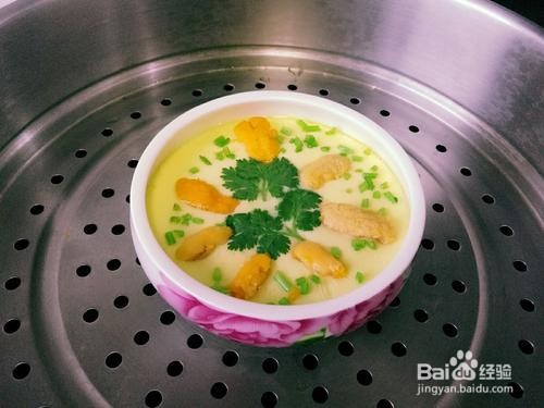 蒸海胆鸡蛋糕