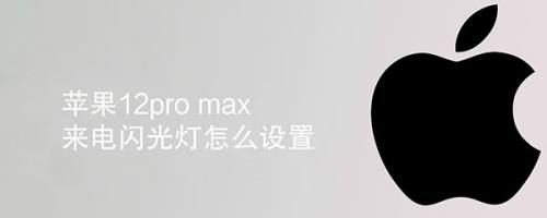苹果12pro max来电闪光灯怎么设置